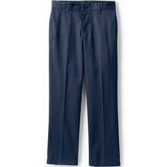 Boys Husky Iron Knee Blend Plain Front Chino Pants