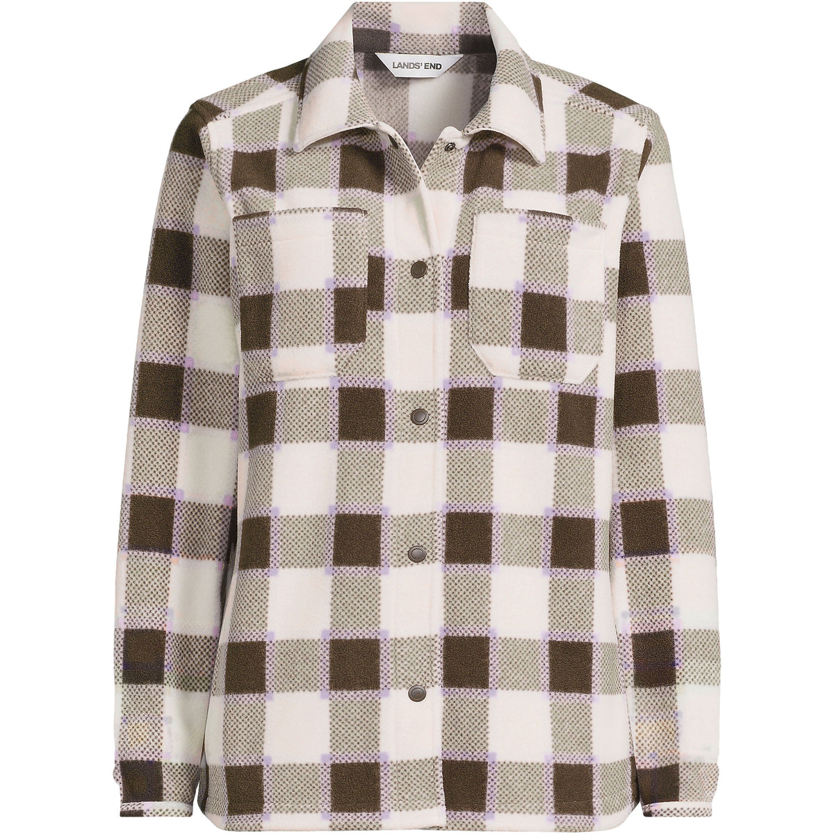 Women's Plus Size Print Anyweather Fleece Shirt Jacket
