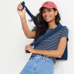 Women's Drapey Rib Fitted Short Sleeve T-Shirt