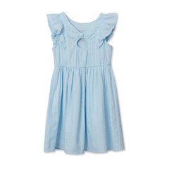 Girls Short Sleeve Seersucker Dress