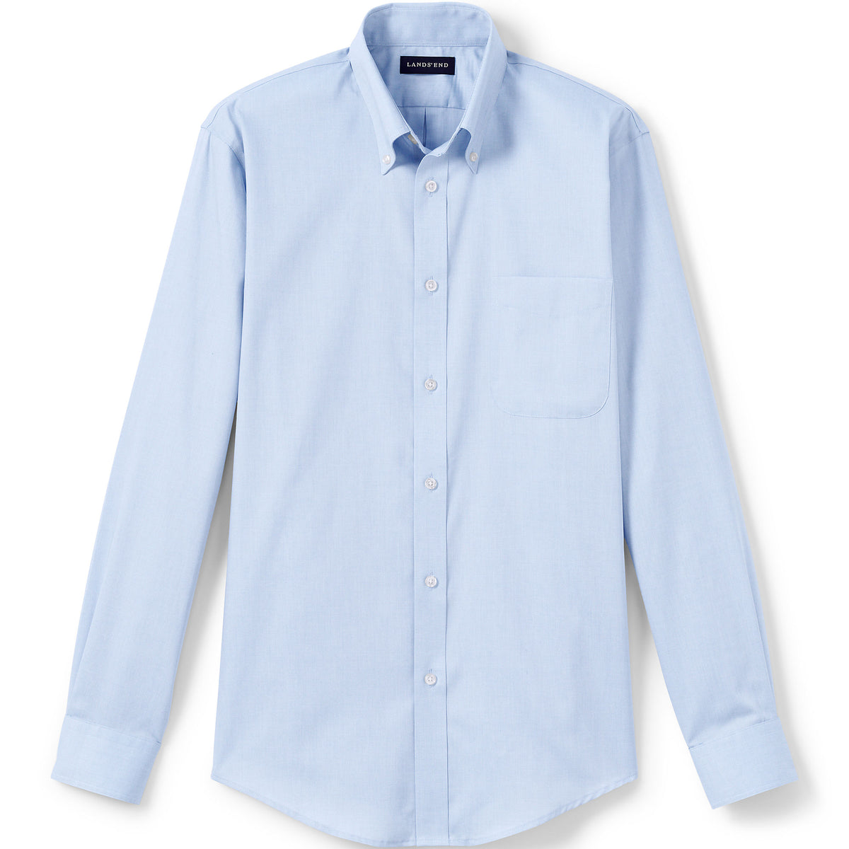 Men's Long Sleeve No Iron Pinpoint Dress Shirt