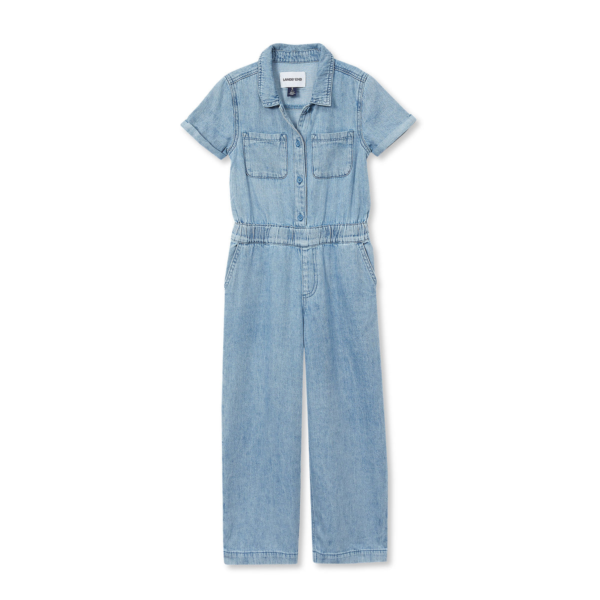 Girls Lightweight Denim Jumpsuit