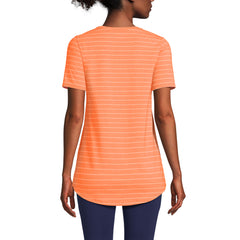 Women's Short Sleeve Power Performance Scoop Neck Curved Hem Tunic Tee
