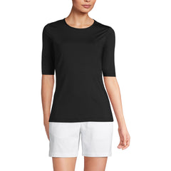 Women's Elbow Sleeve Crewneck Garden Tee- Sunshade UPF 50 Quick Dry
