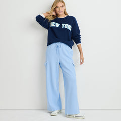 Women's Serious Sweats High Rise Wide Leg Cargo Pant - Set Bottom