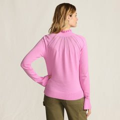 Women's Cotton Pointelle Turtleneck Sweater