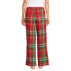 Women's Petite Flannel Wide Leg Sleep Pants