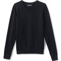 Boys Cotton Modal Fine Gauge V-neck Sweater