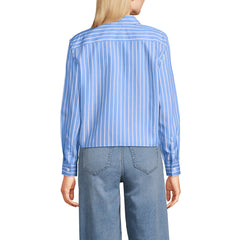 Women's Petite No Iron Boxy Cropped Shirt
