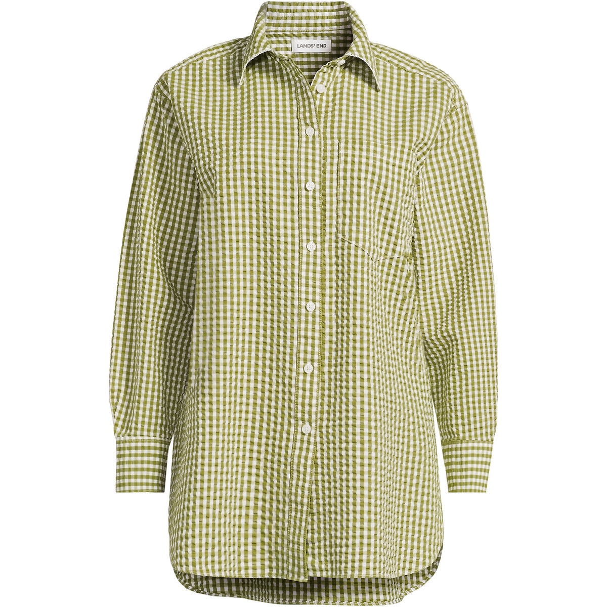 Women's Oversized Seersucker Shirt