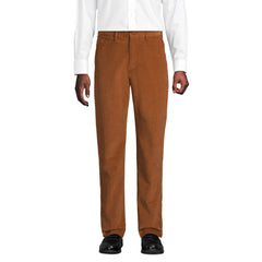 Men's Corduroy Comfort Waist Classic Fit Plain Front Pant