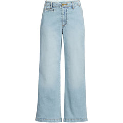 Women's Recover Denim Mid Rise Wide Leg Ankle Jeans