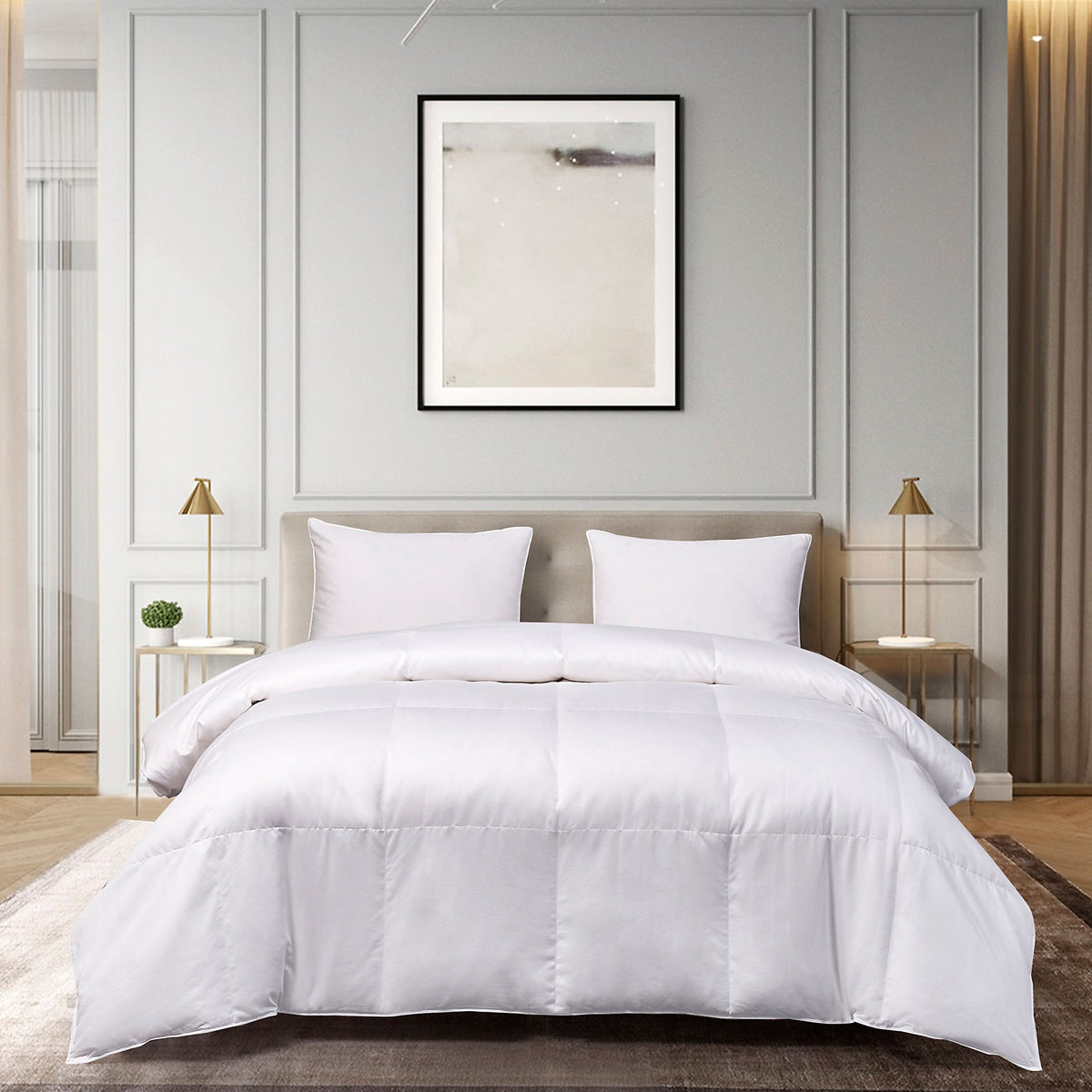 Blue Ridge Home Fashions 1000 Thread Count White Goose Down Supima Cotton Comforter