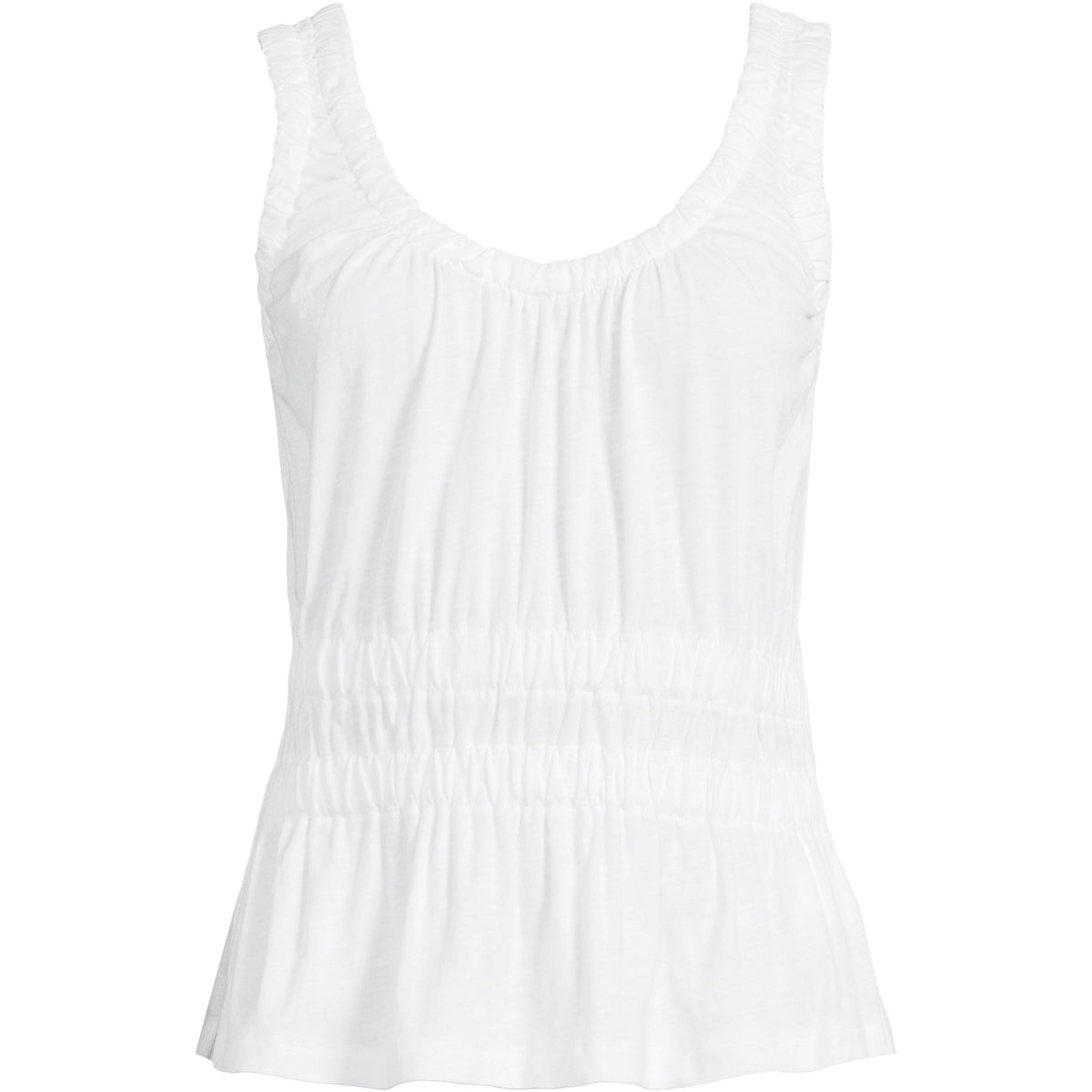 Women's Plus Size Slub Rouched Tank Top
