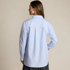 Women's Oversized Oxford Button Front Shirt