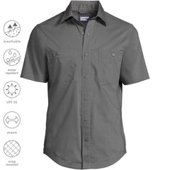 School Uniform Men's Big Ripstop Short Sleeve Utility Work Shirt