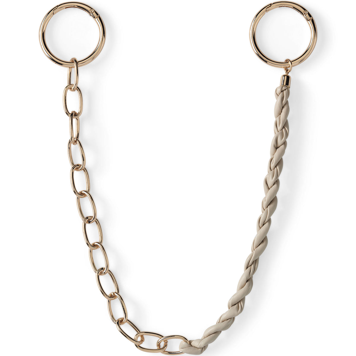 Faux Leather Link Mix Bag Chain
