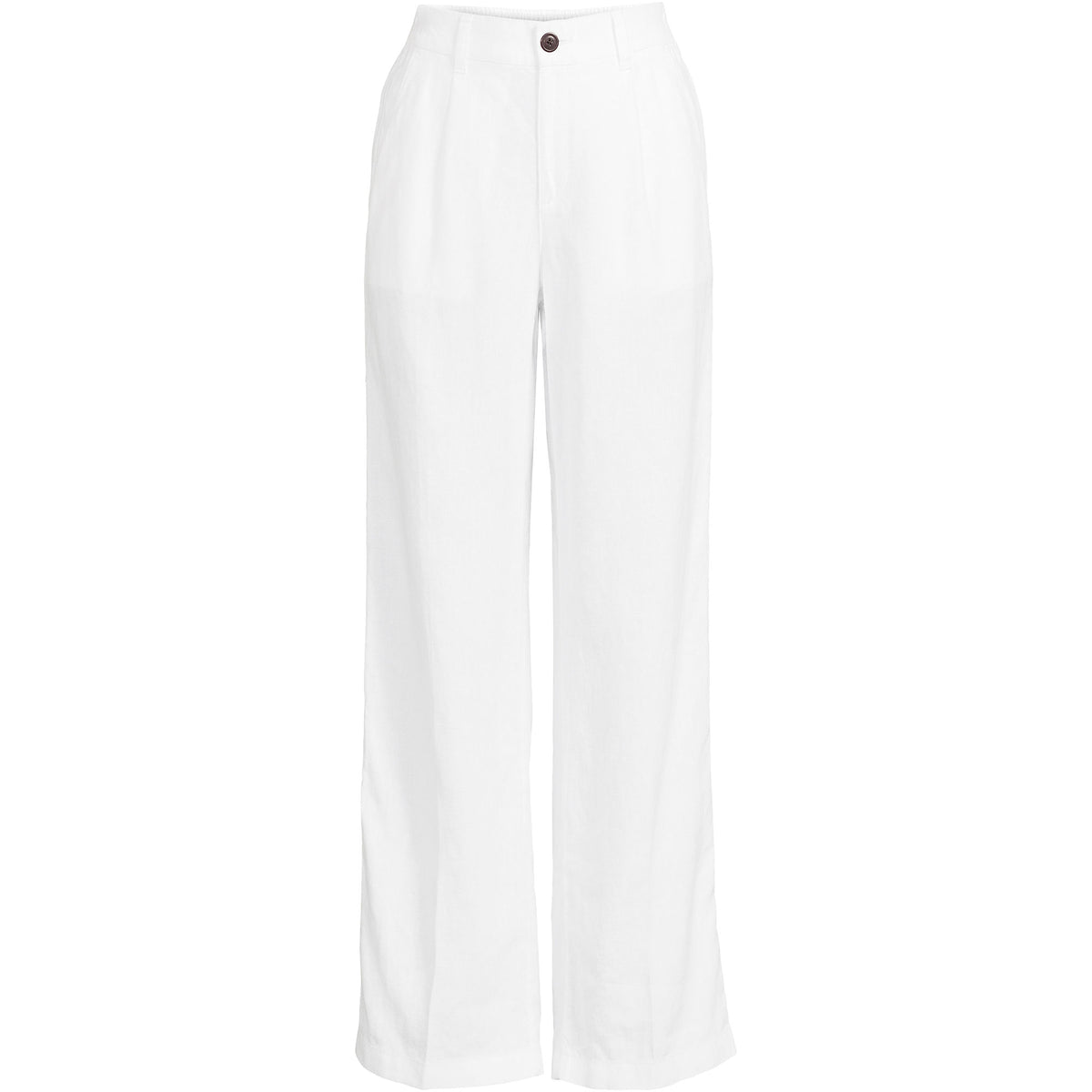 Women's Plus Size High Rise Wide Leg Linen Pleated Pants