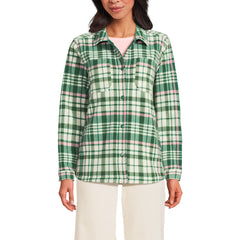 Women's Petite Print Anyweather Fleece Shirt Jacket