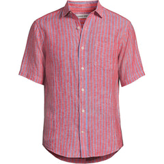 Men's Traditional Fit Short Sleeve Linen Shirt