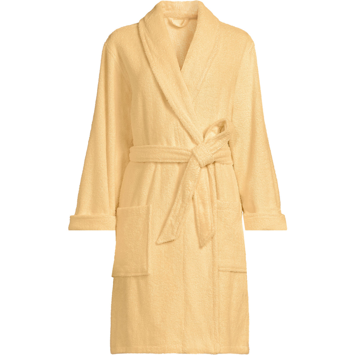 Women's Soft Terry Long Sleeve Knee Length Robe