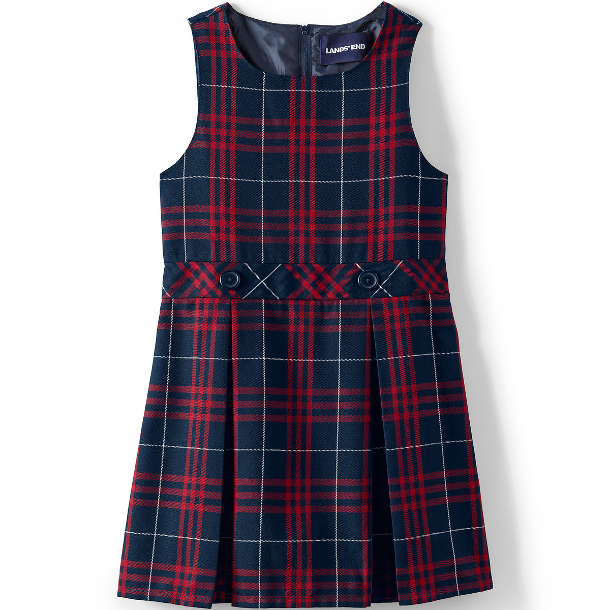 Girls Plus Plaid Jumper Top of Knee