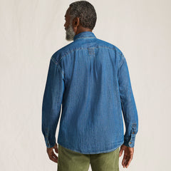 Men's Long Sleeve Indigo Work Shirt