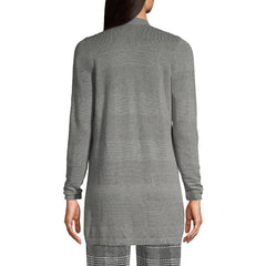 School Uniform Women's Cotton Modal Texture Stripe Open Cardigan Sweater