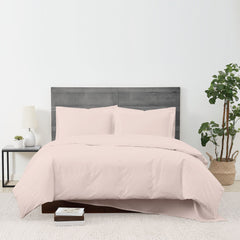 Cannon Solid Cotton Percale Duvet Cover Set
