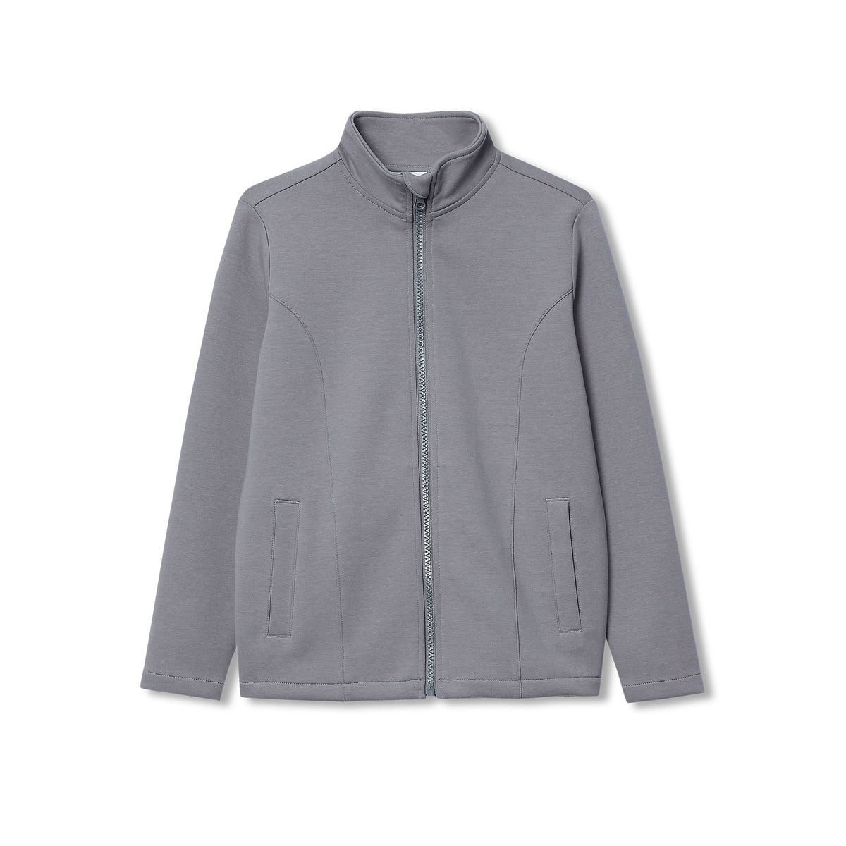 Boys Long Sleeve Knit Full Zip Mock Neck Sweatshirt