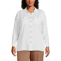 Women's Plus Size Indigo TENCEL TM Fiber Shirt