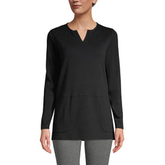 Women's Cotton Polyester Long Sleeve Tunic with Pockets