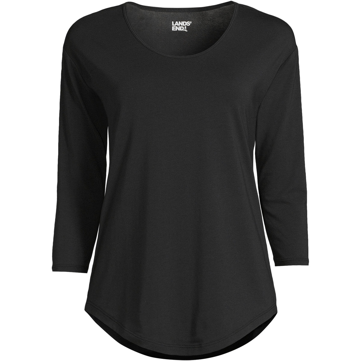 Women's 3/4 Sleeve Lightweight Jersey Shirttail Tee