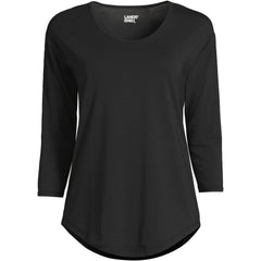 Women's 3/4 Sleeve Lightweight Jersey Shirttail Tee