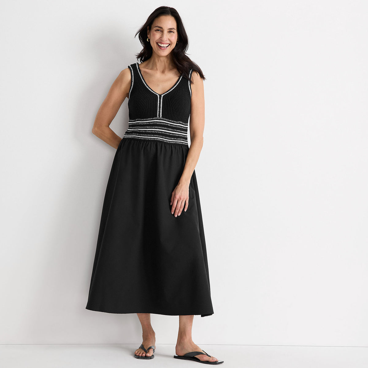 Women's Petite Duet Vneck Sweater Dress