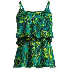 Women's Scoop Neck Tiered Tankini Swimsuit Top