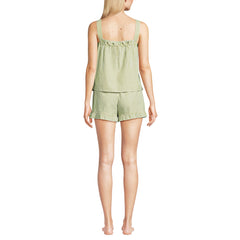 Women's Seersucker 2 Piece Pajama Set - Tank and Shorts