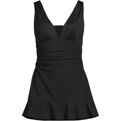 Women's Long Torso SlenderSuit Grecian Mini Swim Dress