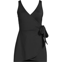 Women's Mastectomy Long Side Tie Mini Swim Dress Swimsuit