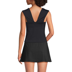 Women's D-Cup Square Neck Underwire Tankini Top