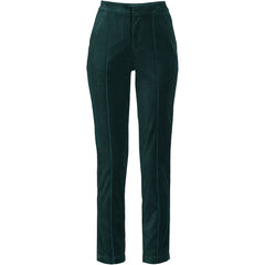 Women's Plus Size Velvet High Rise Pintuck Pencil Ankle Pants