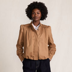 Women's Drapey Twill Bubble Hem Jacket