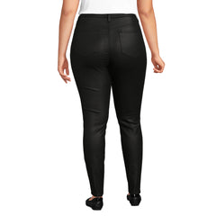 Women's Plus Size High Rise Coated Denim Skinny Jeans