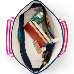LE x T and T Large Open Top Long Handle Canvas Tote