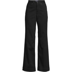 Women's Plus Size High Rise 5 Pocket Wide Leg Chino Pants