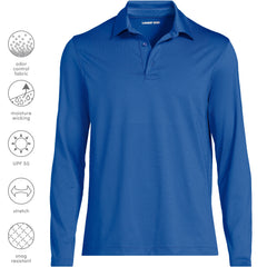 Men's Big Rapid Dry Long Sleeve Modern Fit Polo