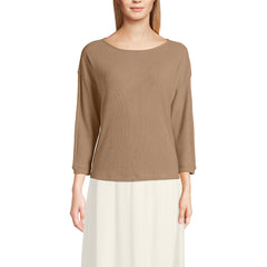 Women's 3/4 Sleeve Cozy Rib Dolman Top