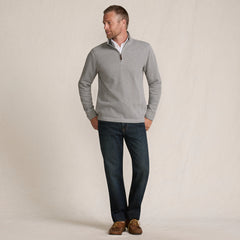 Men's Tall Bedford Rib Casual Quarter Zip Pullover Sweater