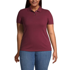 School Uniform Women's Plus Size Short Sleeve Basic Mesh Polo Shirt