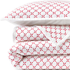 Embroidered Diamond Double Voile Quilt